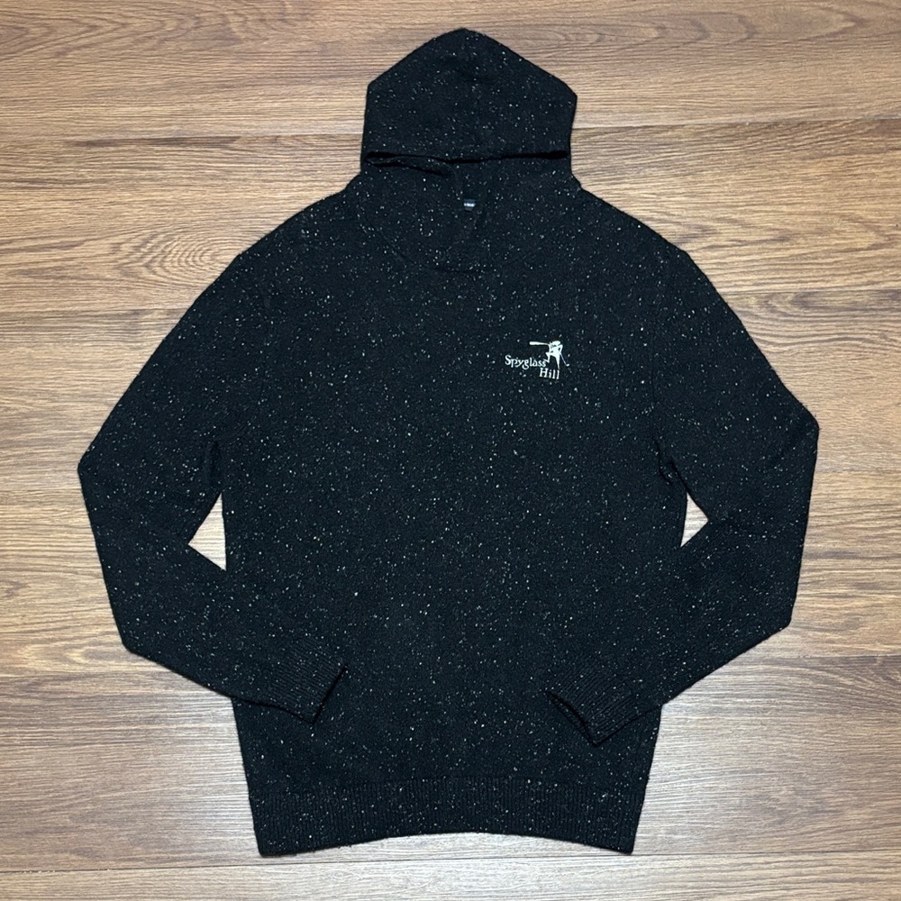 Donald Ross Sport Spyglass Hill Wool Blend Hoodie Sweater Black - Picture 1 of 6